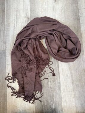 100% Pashmina Brown Cashmere Scarf